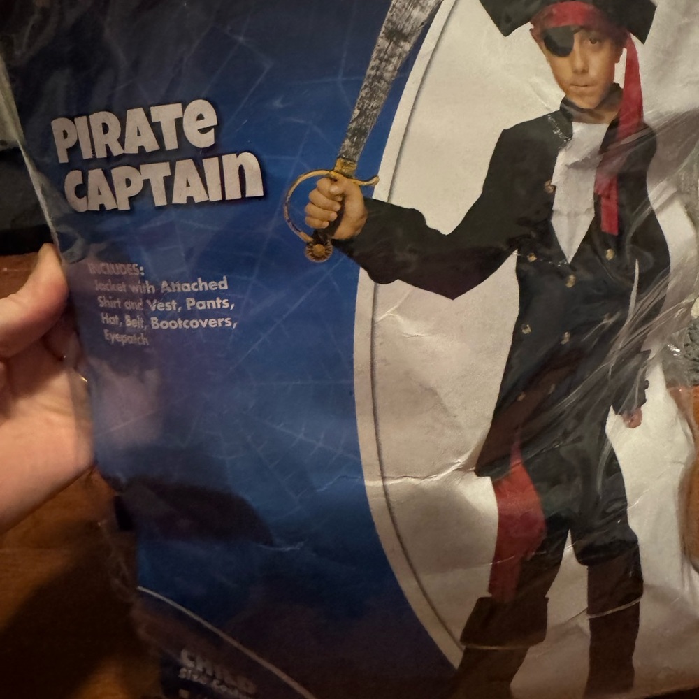 Spirit Pirate Captain Kids Costume - Black and Red